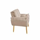 Ver imagem 5 de Kit 2 Poltronas Decorativa Estofada Sala Quarto Escritório Opala Madeira