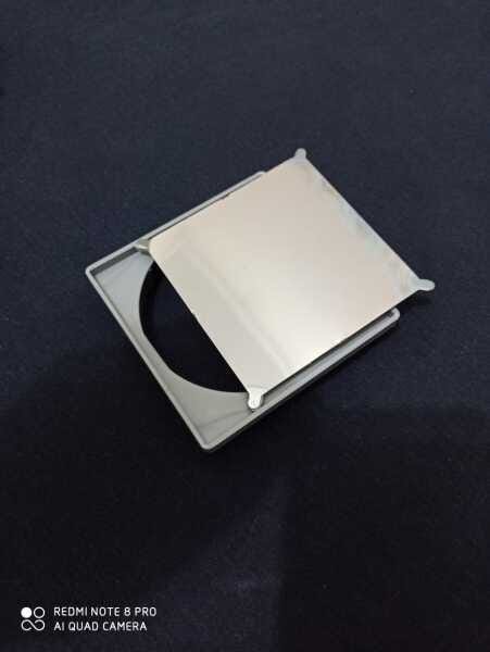 Ralo 15x15 modelo Grelha Inox Polida Oculta com Suporte Inox Quadrado - Ficone & Reis - 3