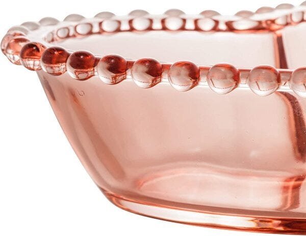 Conjunto 2 Bowls Cristal Coração Pearl Rosa - 3