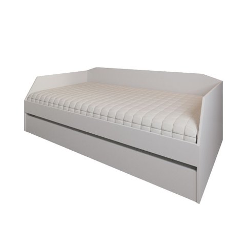 Sofá Cama Solteiro Multiuso Duo com Cama Auxiliar em Mdf Reforçado 15mm Branco