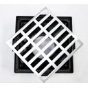 Ver imagem 3 de Grelha Pluvial 20X20 Reta Aluminio com Coletora Saída Baixa - Escovado - Ficone Reis