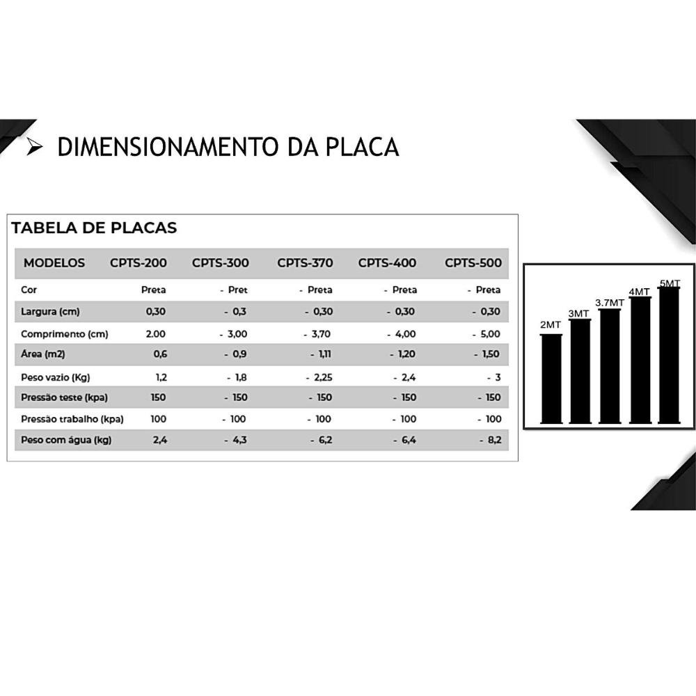 KIT AQUECEDOR PISCINA SOLAR 7 PLACAS 3,7 MT + VÁLV QUEBRA VÁCUO - 7