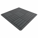 Ver imagem 3 de Kit 44 Peças Deck Modular Plástico 30x30 Quintal Piscina Box Cinza Frisado