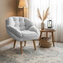 Ver imagem 2 de Kit 02 Poltronas Decorativa Marcela Boucle Cinza Dal Poz Estofados