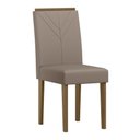 Ver imagem 2 de Conjunto 4 Cadeiras Amanda Imbuia/veludo Marrom Rosê - New Ceval