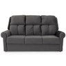 Sofá 3 Lugares Herval Fiji, Veludo Molhado Grafite - 3