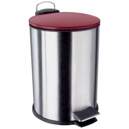 Lixeira inox com pedal 3L - Euro Home - Vermelho - 3