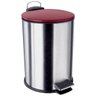 Lixeira inox com pedal 3L - Euro Home - Vermelho - 3