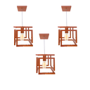 Ver imagem 1 de Kit 3 Pendente Infinity Poptem Cubo Aluminio Cobre Luminária Lustre 20cm Sala