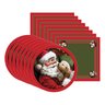 Kit Sousplat + Guardanapo Natal Papai Noel/cachorro - 8 Peças - sem Base - 1