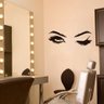 Adesivo Salão de Beleza Clínica Estética Olhos Piscando Maquiagem Kanto Store Adesivo de Parede Pret - 3