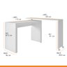 Bancada Giratória para Cozinha em L 120 x 81 Cm MDP Branco - BS - 3