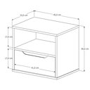 Ver imagem 7 de Cabeceira Ripado para Cama King Size Maracá Nature com 2 Mesa de Cabeceira Jatobá com Led Offwhite -
