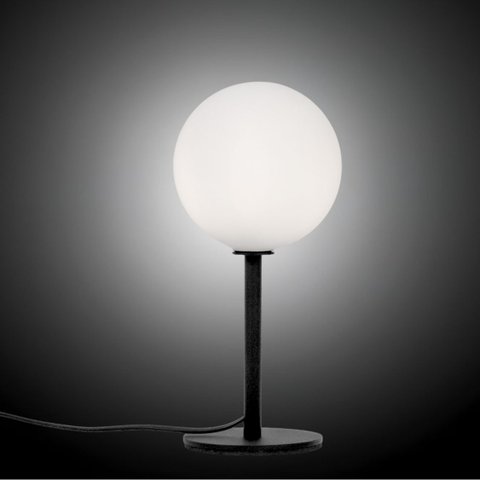 Abajur Design Sfera Vidro 12cm Lampada G9 Inclusa Luz Quente:Preta