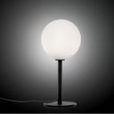 Ver imagem 1 de Abajur Design Sfera Vidro 12cm Lampada G9 Inclusa Luz Quente:Preta