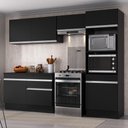 Ver imagem 2 de Armário de Cozinha Compacta 4 Peças com Rodapé Mp2193 Made Multimóveis Preto/branco