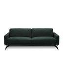 Ver imagem 2 de Sofá Decorativo Thalia 4 Lugares Sala de Estar 270cm Pés em Aço Couro Verde Musgo G88 - Gran Belo