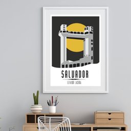 Quadro Elevador Lacerda - 60x48cm:madeira Branca - 1