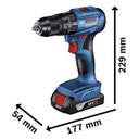 Ver imagem 6 de Furadeira Parafusadeira Impac 18v Gsb 185-li + Acess. Bosch