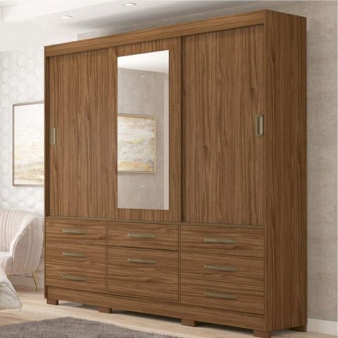 Guarda-Roupa Luíza 3 Portas 7 Gavetas Panan