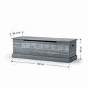 Ver imagem 3 de Baú Multiuso 140cm - Albany Cinza Rústico