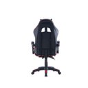 Ver imagem 5 de Cadeira Gamer Reclinável Giratória Preto-vermelho Players Almofada Pc Youtuber Pés Rodizio Poliureta