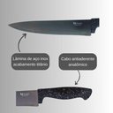 Ver imagem 3 de Faca Chef Profissional 8 Inox Titânio Premium Super Corte