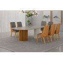 Ver imagem 1 de Conjunto Jantar 8 Cadeiras Maciça 2x1 Pilar Vdo- Arbo Design