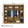 Guarda-Roupa Veneza 6 Portas Tcil Móveis - 4
