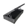 Cama Box Baú Solteiro Confort Acolchões Suede Cinza - 4
