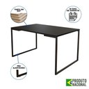 Ver imagem 5 de Mesa Industrial Base de Ferro Preto 137x90 Tampo Preto 4 Cadeiras Eiffel Madeira Assento Amarelo