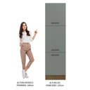 Ver imagem 5 de Paneleiro Madesa Agata 60 cm 3 Portas Rustic/Cinza Cor:Rustic/Cinza