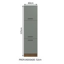 Ver imagem 2 de Paneleiro Madesa Agata 60 cm 3 Portas Rustic/Cinza Cor:Rustic/Cinza