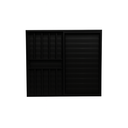 Ver imagem 2 de Veneziana 3 Folhas Aluminio Preto com Grade 1,00x1,20