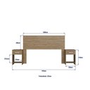 Ver imagem 3 de Cabeceira com 2 Mesas de Apoio Ca41 Decibal Wood Wood