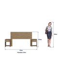 Ver imagem 2 de Cabeceira com 2 Mesas de Apoio Ca41 Decibal Wood Wood