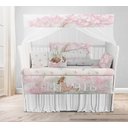 Ver imagem 2 de Kit Berço Enxoval de Bebê Jardim Encantado Menina Rosa - Kt572