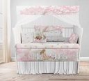 Ver imagem 2 de Kit Berço Enxoval de Bebê Jardim Encantado Menina Rosa - Kt572