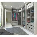 Ver imagem 1 de Guarda Roupas de Canto Closet Aberto 3 Módulos com 6 Gavetas 4 Cabideiros Prime Luciane Móveis