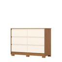 Ver imagem 2 de Cômoda para Quarto 6 Gavetas Ravenna Bege/Cinamomo/Off White