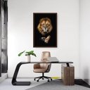 Ver imagem 2 de Quadro Moldura Leão Luxo Grande Sala Quarto