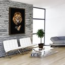 Ver imagem 1 de Quadro Moldura Leão Luxo Grande Sala Quarto