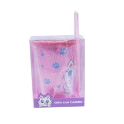 Copo Rosa Canudo Mingau - 4