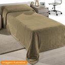 Ver imagem 2 de Cobertor Solteiro Manta Microfibra Antialérgico 1,5x2,2m Bege - Camesa