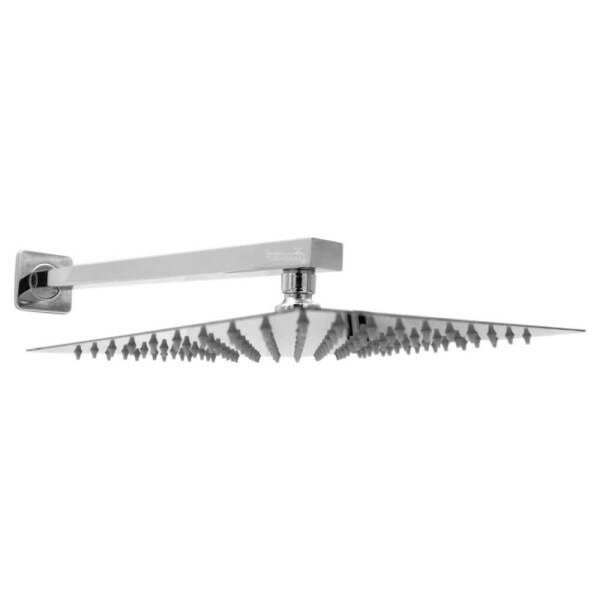 Ducha Chuveiro Quadrada Inox 304 30X30 cm Com Braço Quadrado 38 cm 7776 - 3