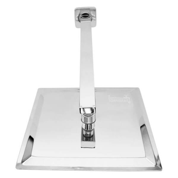 Ducha Chuveiro Quadrada Inox 304 30X30 cm Com Braço Quadrado 38 cm 7776 - 4