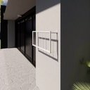 Ver imagem 5 de Lixeira de Parede Externa Retrátil Muro Residencial Cesto de Lixo Grande de Rua em Aço Branco
