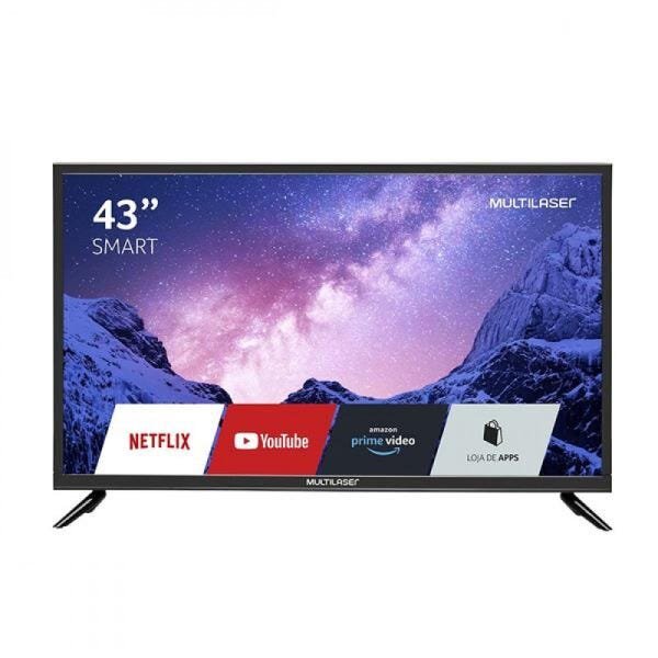 Smart TV LED 43 Polegadas Full Hd TV Wifi Integrado Função Dnr Multilaser - 1