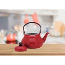 Ver imagem 2 de Chaleira Esmaltada Tradicional Vermelha 1500ml - Yazi
