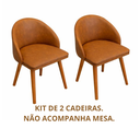 Ver imagem 6 de Kit 2 Cadeiras Sala de Jantar Courino Marrom Madeira Diamante